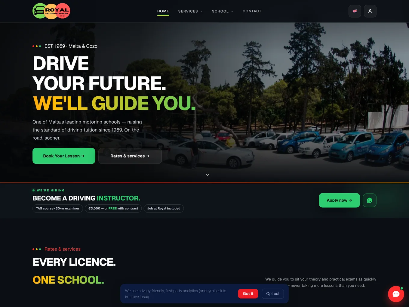 Royal Motoring School site